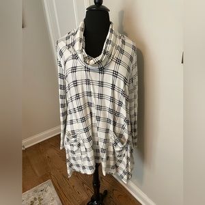 Cream and Black Tunic- 2X